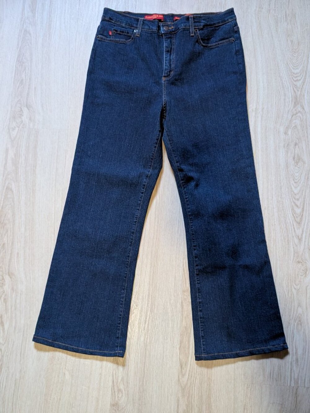 Vintage Women's NYDJ Tummy Tuck Boot Cut Jeans Dark Wash Size 14-16